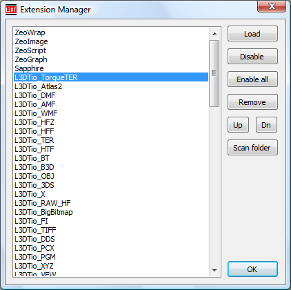Extension manager